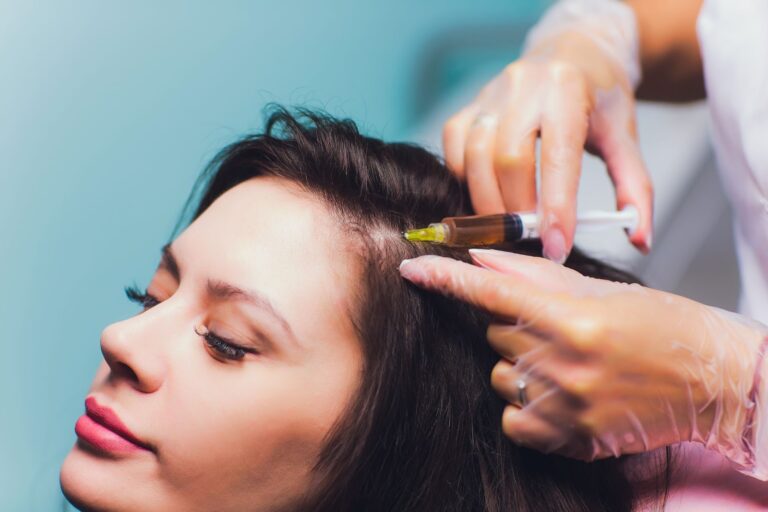 Woman having PRP therapy