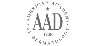 Logo of the American Academy of Dermatology (AAD), established in 1938. The design features the acronym "AAD" prominently in the center, surrounded by the full name "American Academy of Dermatology" and the founding year, creating a professional and recognizable symbol for the dermatology community. This image represents the organization's commitment to advancing dermatological care and education.
