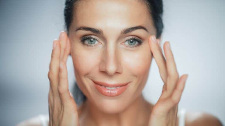 Woman with clear complexion after laser skin treatment in Houston, TX