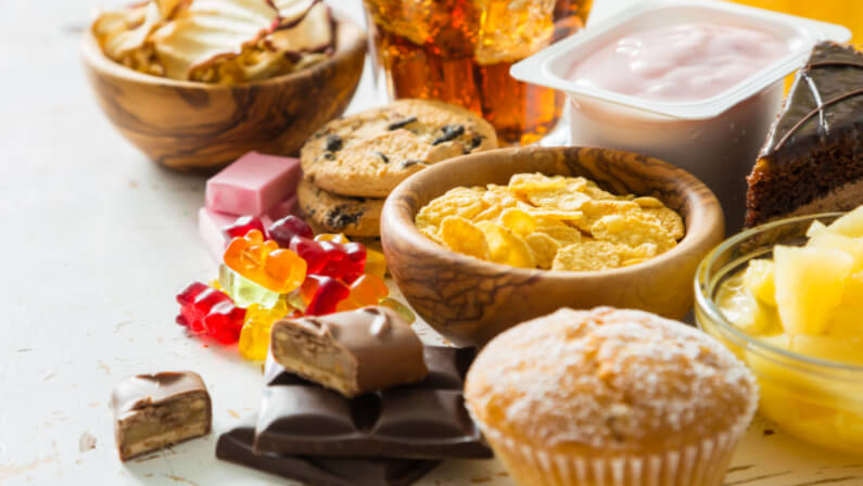 high levels of refined sugar foods