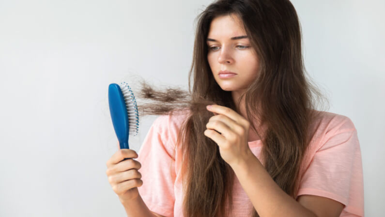 lady with hair loss